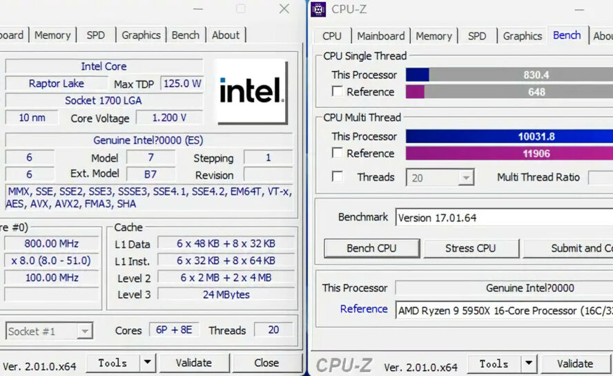 В Intel Core i5-13600K количество E-Core вырастет до 8 штук