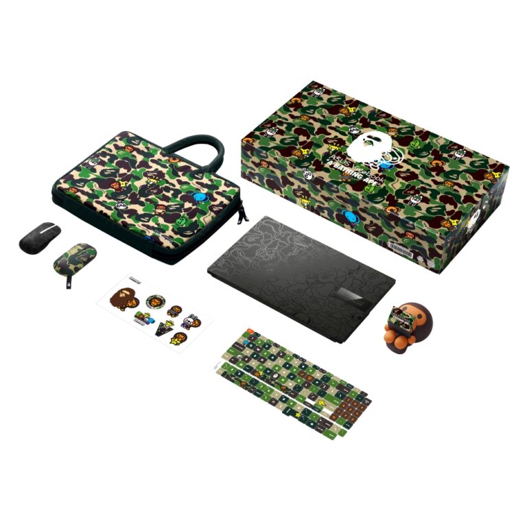 Vivobook S 15 OLED BAPE Edition_Green Camo Bundle with Black Laptop_ black laptops and green camo bundle