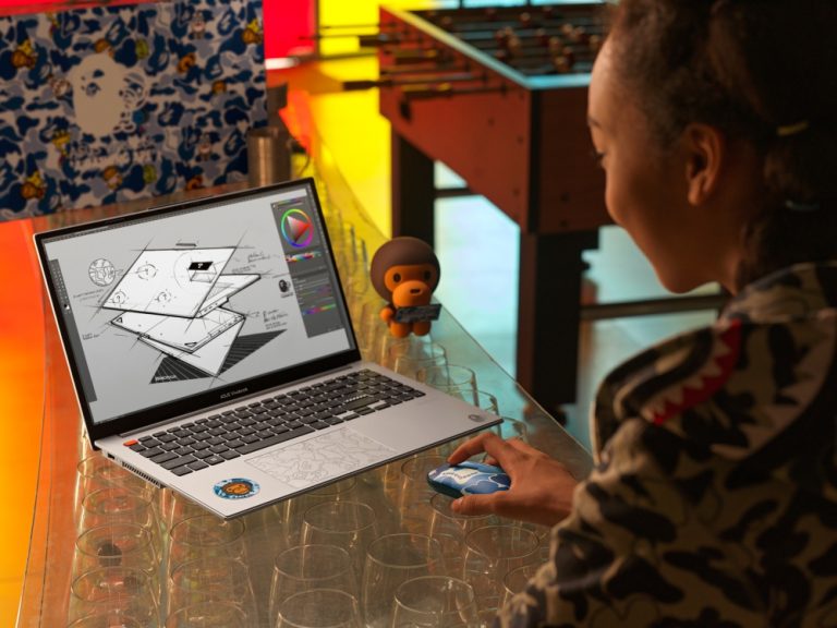 Vivobook S 15 OLED BAPE Edition_Blue Camo Bundle with Silver Laptop_customizable blue mouse with exceptional performance