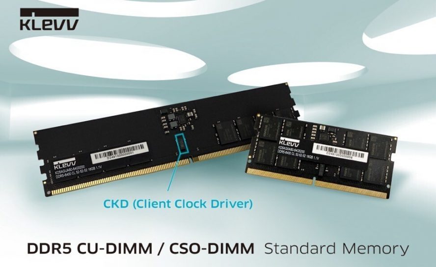 KLEVV представляет свои первые модули памяти DDR5 CUDIMM и CSODIMM