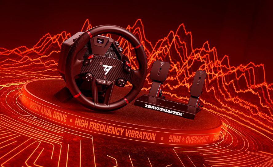 Thrustmaster представляет новую базу с двигателем Direct Axial Drive, руль и педали T598