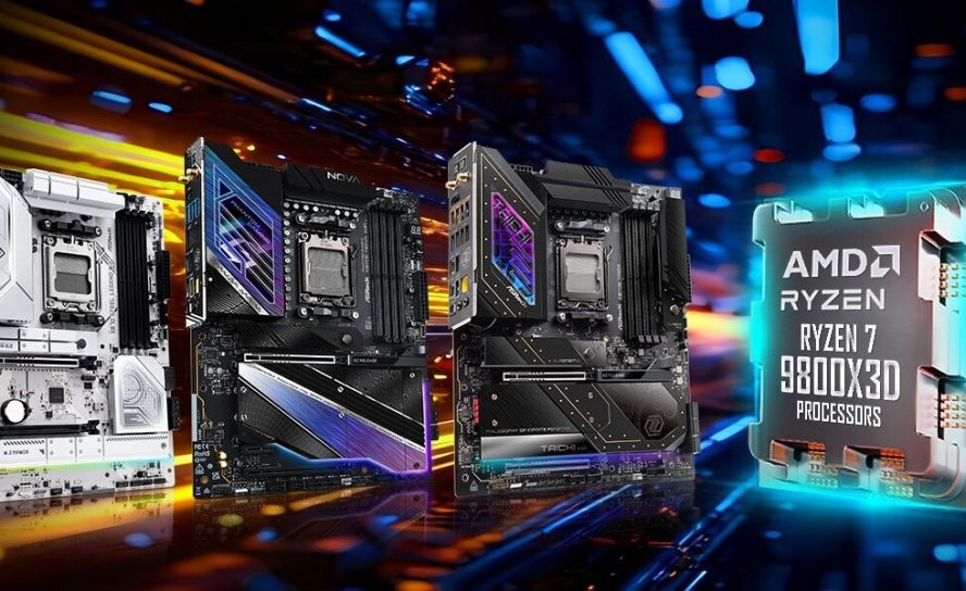 Материнские платы ASRock AM5 полностью совместимы с процессором AMD Ryzen 7 9800X3D