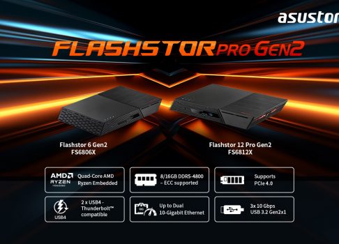 ASUSTOR представляет серию NAS Flashstor Gen2 на базе четырехъядерных процессоров AMD Ryzen Embedded