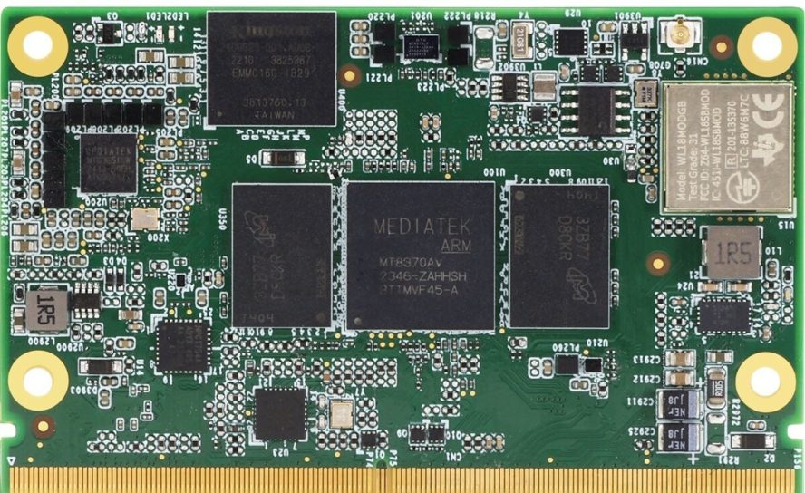 AAEON выпускает модули для промышленного IoT на базе процессоров MediaTek Genio