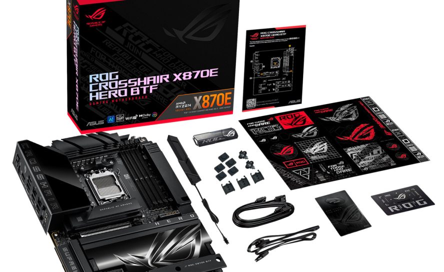 ASUS представляет ROG Crosshair X870E Hero BTF: материнская плата без видимых проводов для идеальной сборки