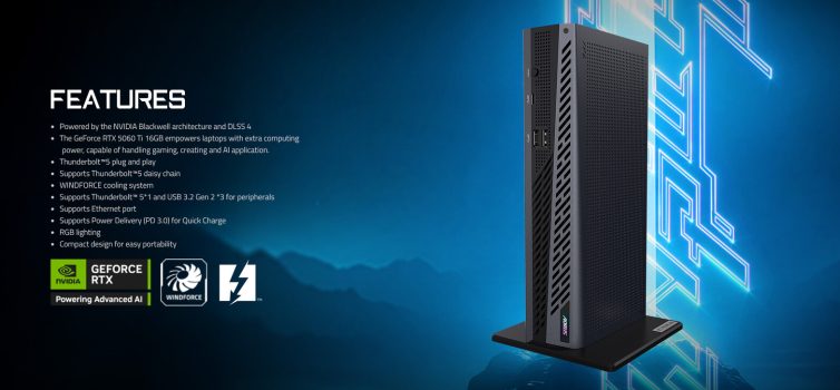 AORUS RTX 5060 Ti AI BOX: GIGABYTE выпускает мощную внешнюю видеокарту для ноутбуков