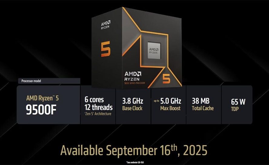 Новая надежда для бюджетного гейминга: AMD Ryzen 5 9500F выходит на рынок