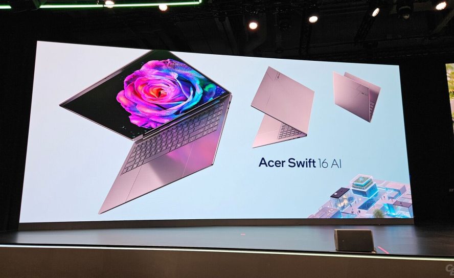 Acer Swift 16 AI: первый взгляд на ноутбук с процессором Intel Panther Lake