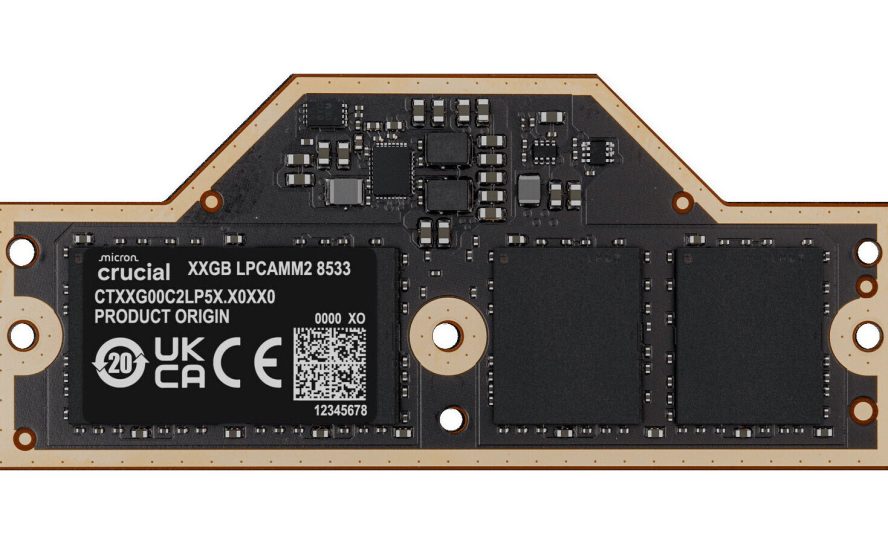 Crucial LPCAMM2 от Micron достигла скорости 8533 МТ/с: новый стандарт для высокопроизводительных AI-ноутбуков