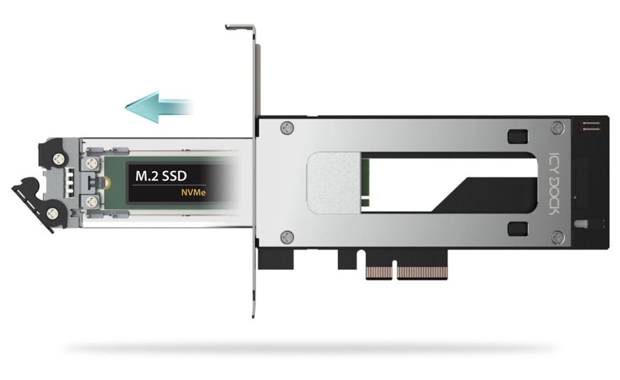 ICY DOCK ExpressSlot Elite MB840M5P-B: PCIe 5.0-адаптер превращает слот расширения в горячезаменяемый отсек M.2 NVMe