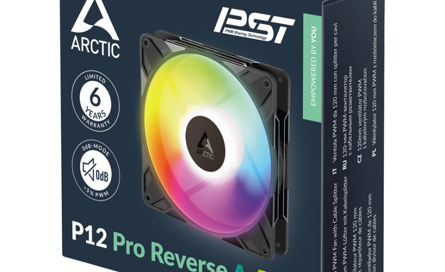ARCTIC переосмысливает эстетику сборки: Встречайте вентиляторы P12 Pro Reverse A-RGB с обратным потоком воздуха