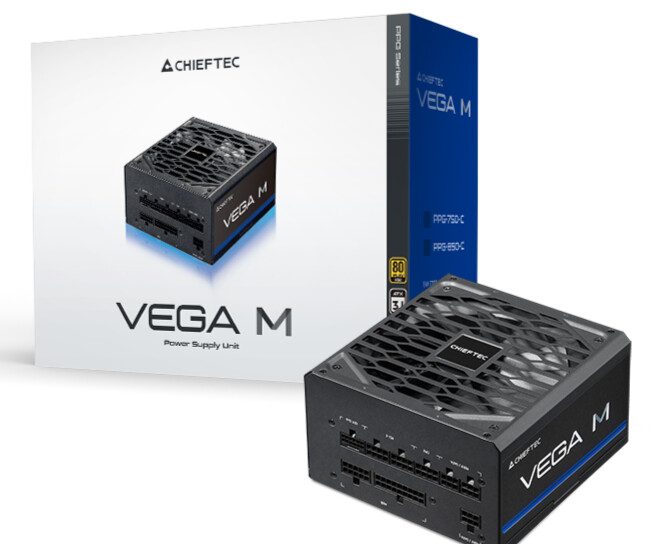 CHIEFTEC Vega M пополнилась моделью на 1000 Вт: 80 Plus Gold и нативный разъем PCIe Gen 5
