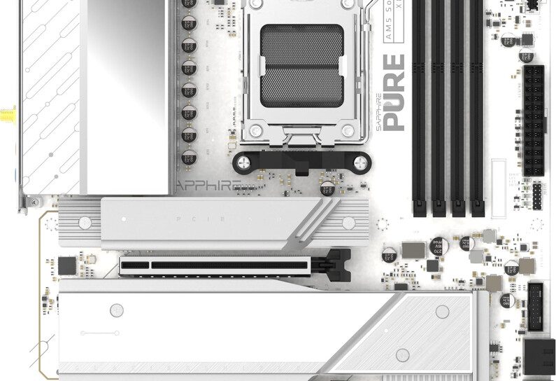 Утечка Sapphire PURE X870A: Флагманская материнская плата AMD X870 готовится к глобальному релизу