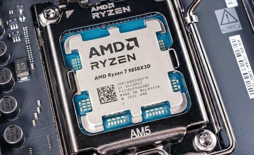AMD Ryzen 7 9850X3D замечен с памятью DDR5-9800: грядёт самый быстрый X3D-чип в серии Ryzen 9000