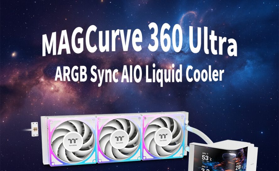 Thermaltake представила MAGCurve 360 Ultra ARGB Sync — СЖО с изогнутым AMOLED-дисплеем и ИИ-кастомизацией