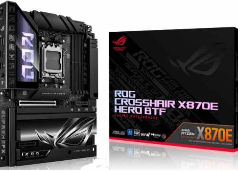 ASUS представила ROG Crosshair X870E Hero BTF — флагманскую плату с разъёмами на обратной стороне