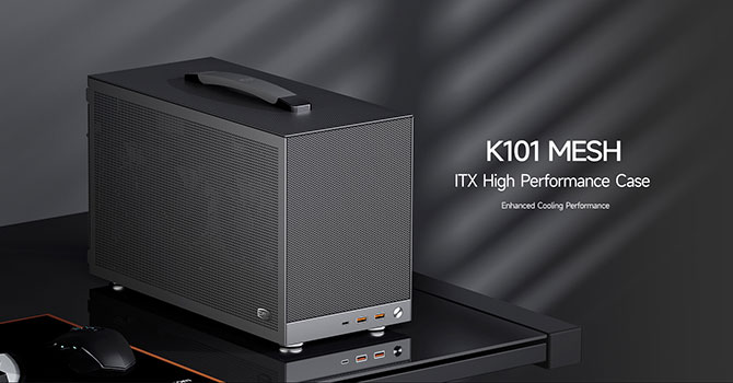 CPS PCCooler K101 Mesh: ультракомпактный SFF-корпус с упором на мобильность и мощную видеокарту