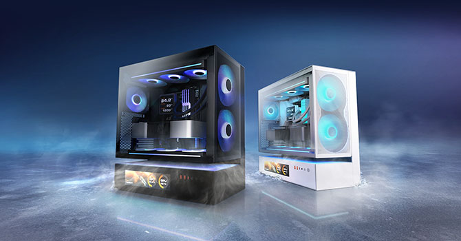 Cougar представила корпус CFV235 Mesh Vision с центральной вентиляционной архитектурой и встроенным дисплеем