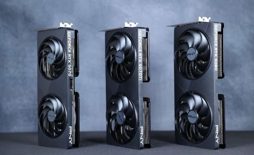 PNY представила компактные видеокарты GeForce RTX 50 Slim на архитектуре Blackwell