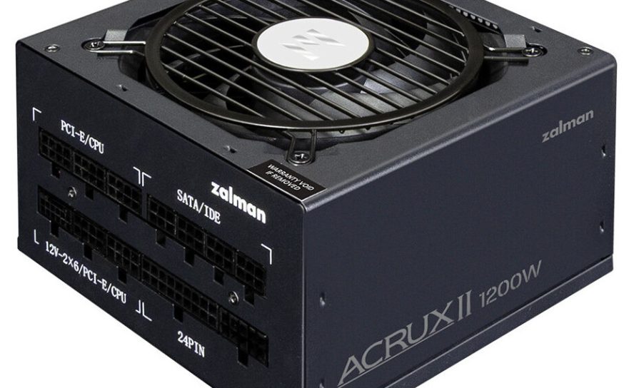 Zalman представила модульный блок питания Acrux II Platinum мощностью 1200 Вт с поддержкой PCIe 5.1