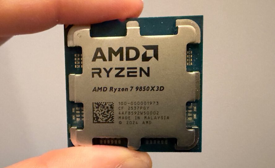 AMD показала физический экземпляр процессора Ryzen 7 9850X3D на CES 2026