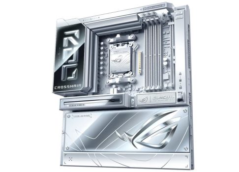 ASUS готовит необычный флагман ROG Crosshair X870E Extreme Glacial с белой платой и загадочным PCIe-слотом