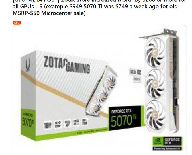 После закрытия программы NVIDIA OPP цены на GeForce RTX 50 начали резко расти, покупатели жалуются на отмены заказов