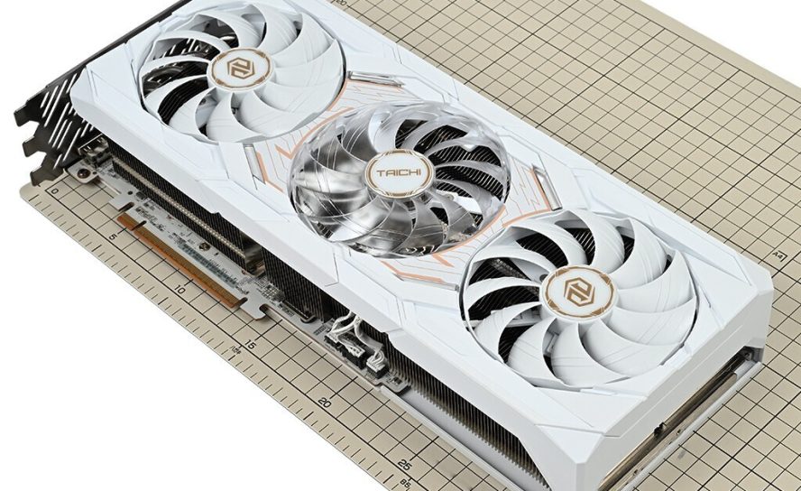ASRock показала Radeon RX 9070 XT Taichi White OC: белый флагман с LCD-экраном и частотами почти 3,3 ГГц