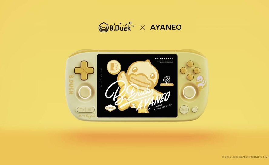 AYANEO представила Pocket AIR Mini × B.Duck — лимитированную ретро-консоль с ярким дизайном и доступной ценой
