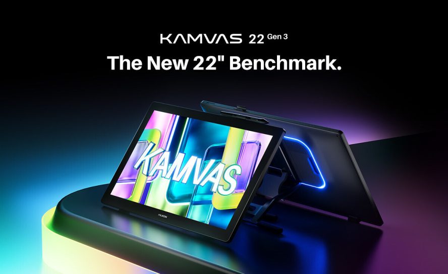 Huion представила графический дисплей Kamvas 22 (Gen 3) с экраном 2.5K и технологией PenTech 4.0