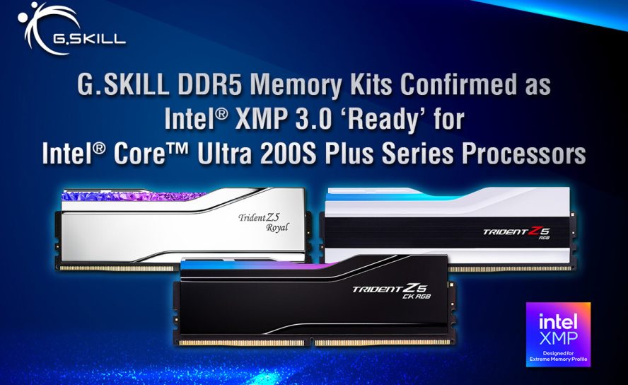 G.SKILL получила сертификацию Intel XMP 3.0 для DDR5 и готовит память к разгону до 10 000 МГц