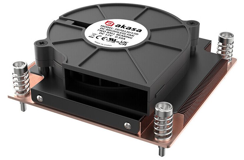 Akasa представила сверхнизкий кулер AK-CC7409BP01 для компактных серверов и систем SFF