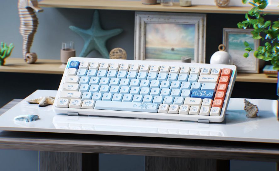 NuPhy представила дизайнерский набор низкопрофильных кейкапов Aquarium nSA