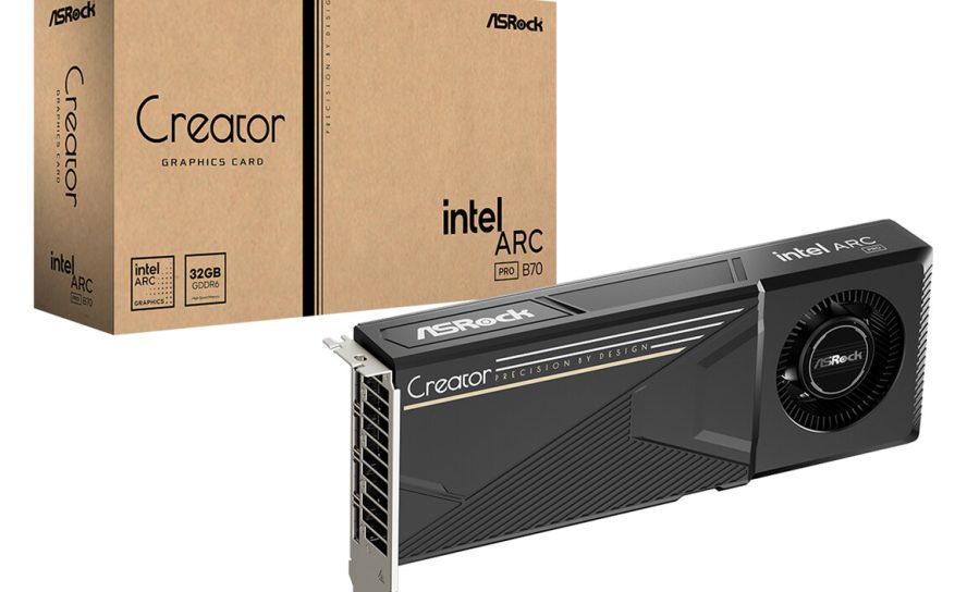 ASRock представила профессиональные видеокарты Intel Arc Pro B70 с 32 ГБ памяти для ИИ и рабочих станций
