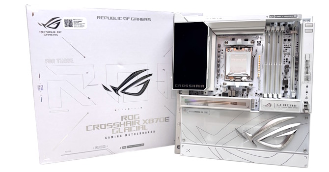 ASUS представила ROG Crosshair X870E Glacial — первую «ледяную» флагманскую плату для AMD AM5