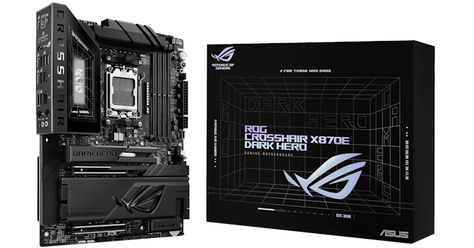 ASUS анонсировала ROG Crosshair X870E Dark Hero — премиальная плата для Ryzen на Socket AM5