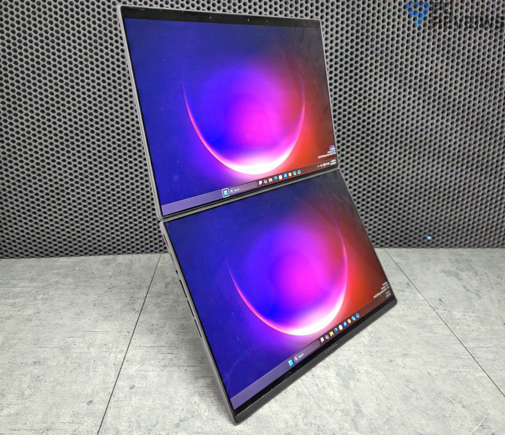 Два 14-дюймовых ASUS Lumina Pro OLED-дисплея с разрешением 3K и частотой 144 Гц.