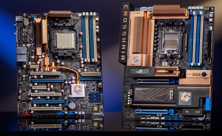 ASUS показала ROG Crosshair 2006 — ретро-материнскую плату в стиле первых игровых ПК начала 2000-х