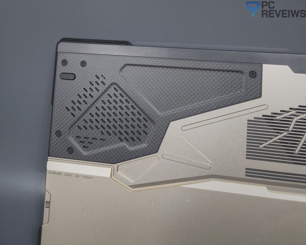 Текстура корпуса игрового планшета ASUS ROG Flow Z13-KJP крупным планом