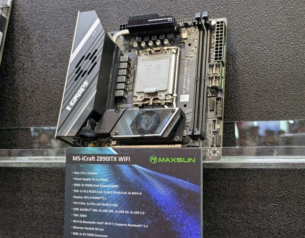 Материнская плата Maxsun iCraft Z890 ITX