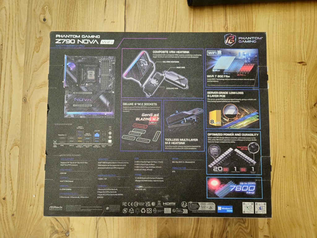Материнская плата ASRock PHANTOM GAMING Z790 Nova WiFi