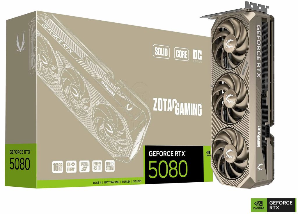Видеокарта ZOTAC GeForce RTX 5080 SOLID CORE OC 20th Anniversary Edition