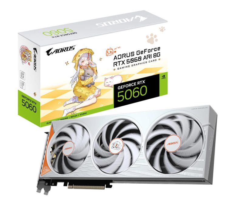 Видеокарта GIGABYTE AORUS GeForce RTX 5060 ARI 8G