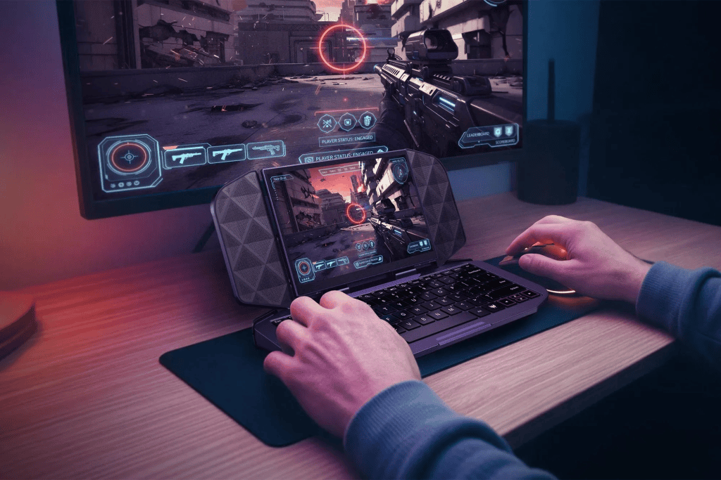 Концепт-устройство Acer Project DualPlay Mini в режиме ноутбука