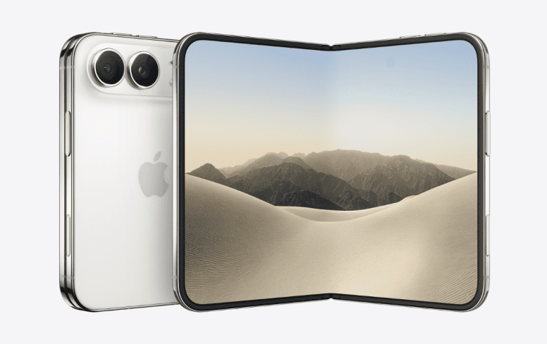 Складной смартфон Apple iPhone Duo на презентации компании
