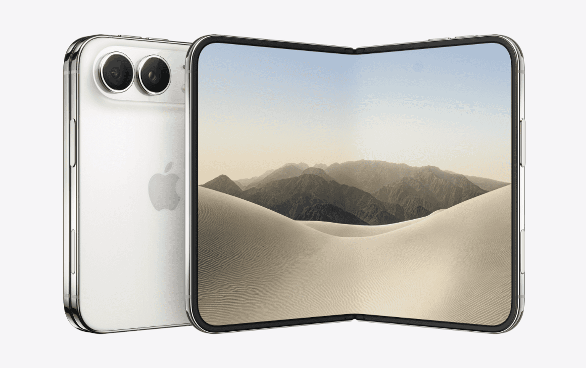Складной смартфон Apple iPhone Duo на презентации компании
