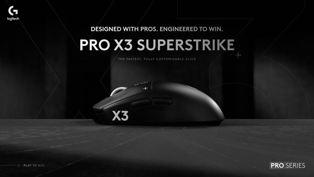 Беспроводная игровая мышь Logitech PRO X3 SUPERSTRIKE