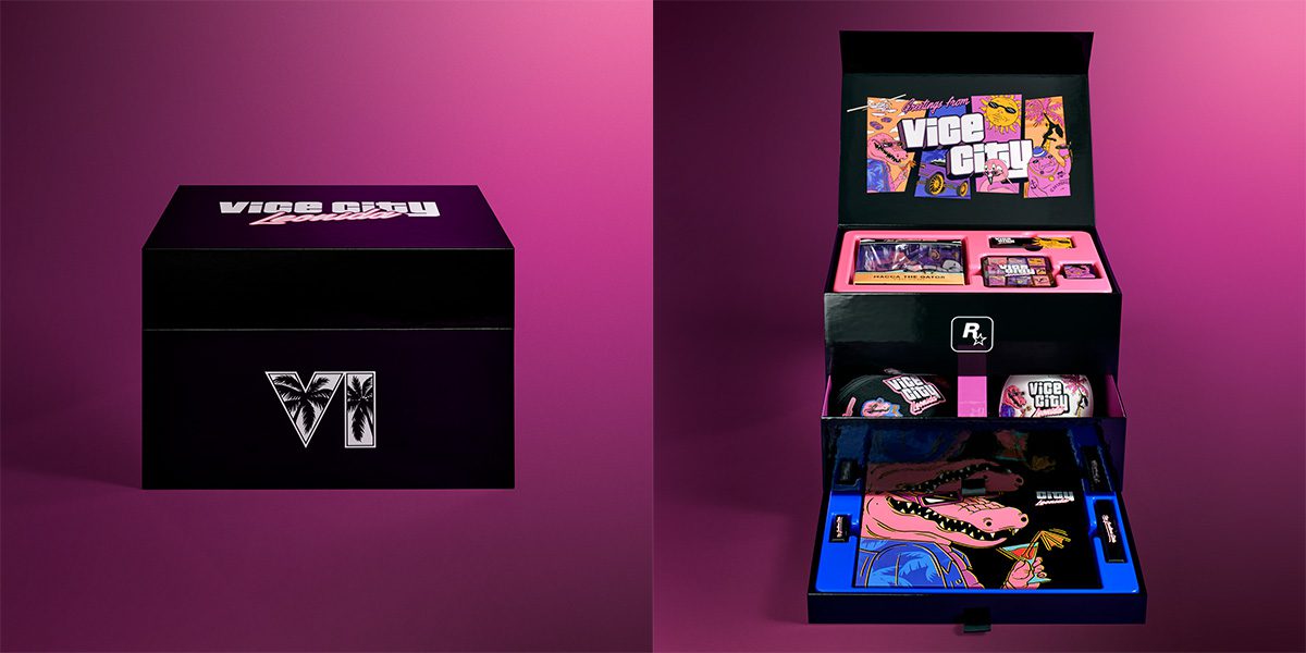 Коллекционный набор Rockstar Games GTA 6 Vice City Collection с атрибутикой