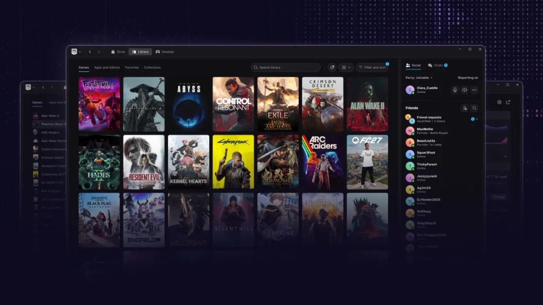 Новый лаунчер Epic Games с обновлённым интерфейсом