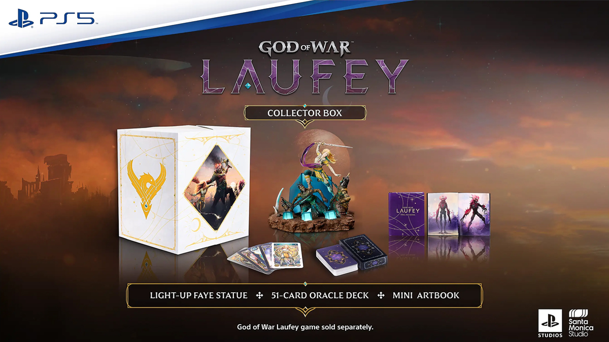 Коллекционная коробка God of War Laufey со статуэткой Фэй и картами